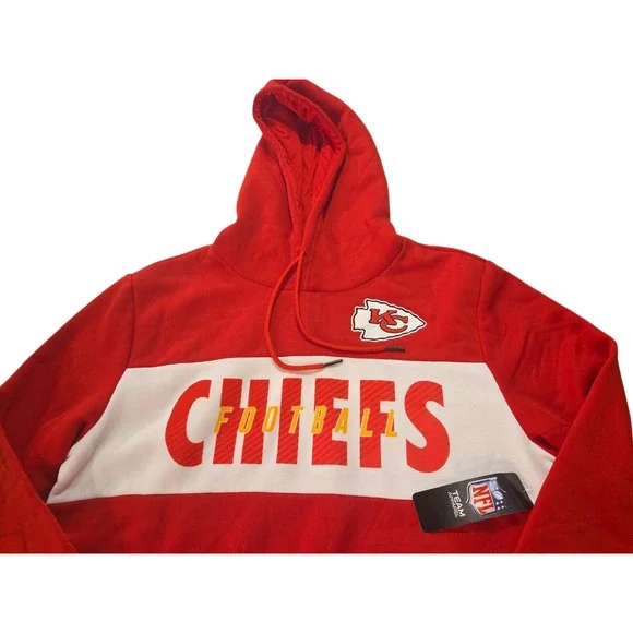 NFL Team Apparel Kansas City Chiefs Red Hoodie Mens Medium NWT - Picture 3 of 7